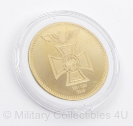 WO2 Duitse Reichsbank coin in case - diameter 5 cm - topstaat - replica