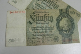 Reichsmark Briefgeld WO2 - 50 RM