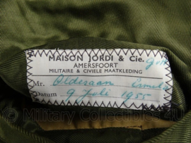 KL Koninklijke Landmacht DT officiers uniform jas met embroidered insignes "menno van Coehoorn" - 1955 - maat 50 - origineel