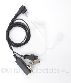 Politie of KMAR Marechaussee model portofoon oortje headset - 2pins aansluiting  - met portofoon aansluiting - nieuw gemaakt