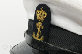 Koninklijke Marine platte pet 1957 met extra tropen khaki overtrek - maat M/57 cm - origineel