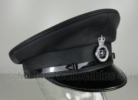 Britse politie heren platte pet - Bedfordshire Police -  geheel zwart - maat 58 - origineel
