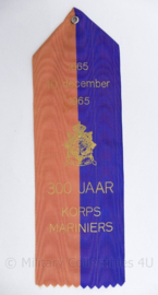 Korps Mariniers 300 jaar 1665-1965 vaandel - 24 x 8 cm - origineel