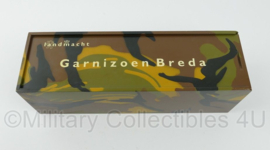 KL Nederlandse leger Garnizoen Breda wijnkist LEEG - 36 x 11 x 11,5 cm - origineel