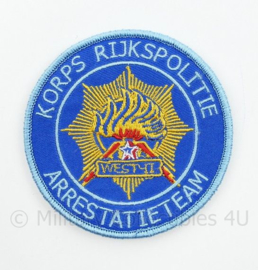 Korps Rijkspolitie Arrestatieteam West II embleem - met klittenband - diameter 9 cm