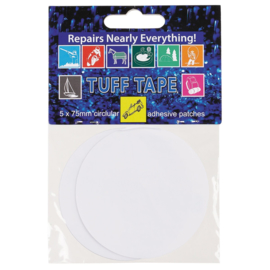 StormSure TUFF Tape Reparatie Patch diameter 75 mm - repairs nearly everything! - 5 stuks