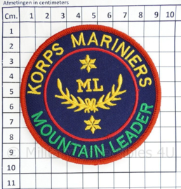 Korps Mariniers ML Mountain Leader embleem - met klittenband - diameter 9 cm