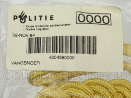 Nederlandse Politie vangsnoer paradekoord goud - nieuw in verpakking - origineel
