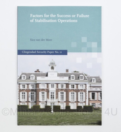 Boek 'Factors for the Succes or Failure of Stabilisation Operations' -24 x 17 x 0,4 cm. - origineel