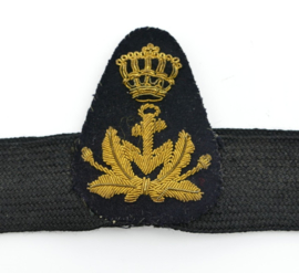 Koninklijke Marine mutsband met embleem - 29 x 8,5 x 4 cm  - origineel