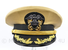 USN US Navy Officer Summer visor cap khaki - maat 57 tm. 60