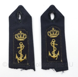 Korps Mariniers Barathea epauletten paar van jasje geknipt - 14 x 5 cm - origineel
