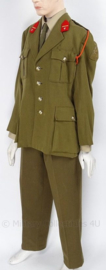 M63 Stoottroepen Officiers Majoor uniform SET (vroeg model) jas, broek en oranje koord - met originele insignes - maat Large - origineel