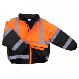 Reflecterende jas voor werk of security - Oranje- maat Medium en 4xl op voorraad