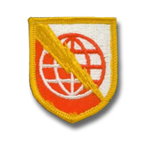 US Army Strategic Communications Command Europe patch - cut edge - Vietnam oorlog - 6,5 x 5 cm - origineel