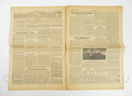 WO2 Duitse krant Tageszeitung nr. 197 24 augustus 1943 - 47 x 32 cm - origineel