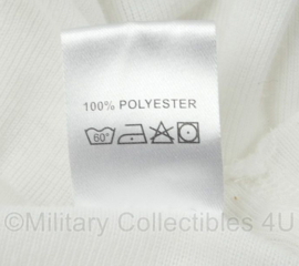 Defensie t-shirt lange mouw wit - 100% polyester - maat Extra Large - licht gedragen - origineel