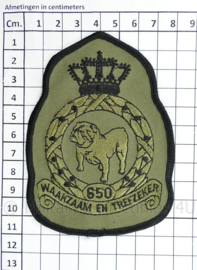 KLU Luchtmacht RNLAF 650 Squadron embleem - waakzaam en trefzeker - 11,5 x 8 cm - origineel