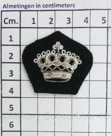 KL Nederlandse leger rang kroontjes voor het uniform PAAR - 4 x 3,5 cm - origineel
