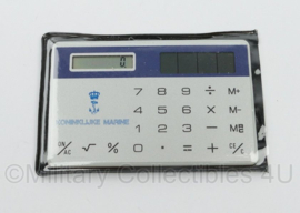 KM Koninklijke Marine Ultra Thin Solar Calculator zakrekenmachine op zonne-energie met logo KM - nieuw in doosje - origineel