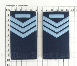 KLu schouderstukken  DT tenue "Sergeant 1" rang - nieuwe model - origineel