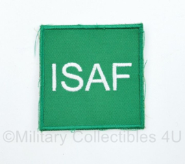 Defensie ISAF borstembleem - met klittenband - 7 x 7 cm - origineel