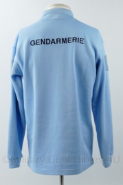 Franse Gendarmerie polo lange mouw lichtblauw - maat Medium - gedragen - origineel