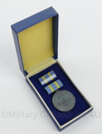 DDR NVA medaille Für treue Dienste bei der Deutschen Post im silver in doosje - origineel