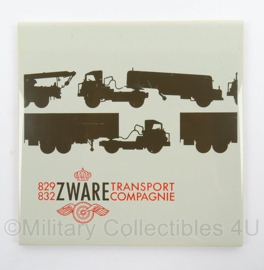 KL Landmacht wandbord/tegeltje 829e en 832e Zware Transport Compagnie - afmeting 15 x 15 cm - origineel