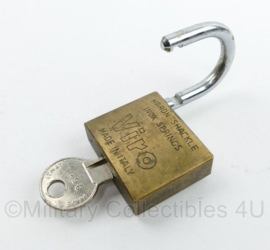 KL Nederlandse leger PSU Hangslot PSU m/2 sleutels - gebruikt - merk Viro Italy - origineel