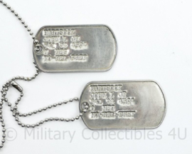 Originele US Army dogtag set - complete set - origineel