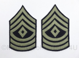 First sergeant rangen set (6 strepen en ruit) - khaki of groen