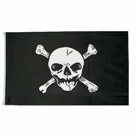 Piraten vlag - doodskop vlag - Polyester -  1 x 1,5 meter