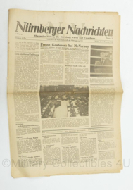 WO2 Duitse krant Nurnberger Nachrichten Nordbayern nr. 18 8 december 1945 - 47 x 32 cm - origineel