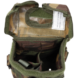 KL Nederlandse leger Radio tas met draagriem Woodland camo - met Alice clips -  20 x 13 x 7 cm - origineel