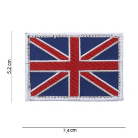 Embleem stof UK vlag met klittenband - 5,2 x 7,4 cm