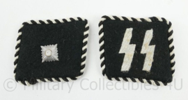 WO2 Duitse Algemeine SS kraagspiegels SS-Unterscharführer - 5½ x 5½ cm - replica