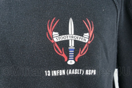 Defensie Stoottroepen LUMBL 13INFBAT AALST RSPB sweater zwart - maat Large - gedragen - origineel