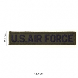 US Air force borst patch USAF - groen/blauw - stof - 13,4 x 2,5 cm