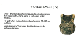 Nederlandse Leger NFP multitone Protectievest  scherfwerend vest met soft ballistische inhoud - meerdere maten - ongebruikt   - origineel
