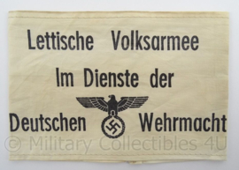 WO2 Duitse armband verouderd - Lettische Volksarmee im dienst der Deutschen Wehrmacht - afmeting 12 x 19 cm - replica