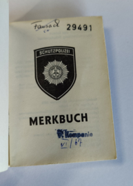 DDR Schutzpolizei Merkblatt boekje - origineel