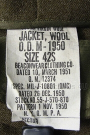 US M-1950 Ike jacket  specialist - size 42 S (NL maat 52) - origineel