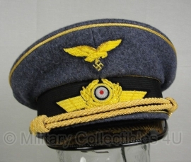 WO2 Duitse Luftwaffe generaals schirmmütze wol - maat 57 t/m 60