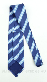 Nieuw gemaakte stropdas - donkerblauw en lichtblauw gestreept - puur zijde - origineel