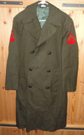 USMC US Marine Corps mantel overjas Overcoat Man's Wool - Lance Corporal - size 38L= NL 48 Lang (valt groot) - origineel