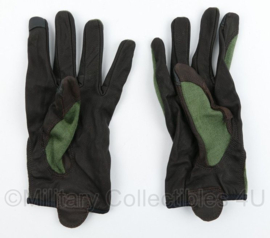 Defensie Granqvists Nomex Leather Combat glove M1029 groen/zwart Handschoen Leer FR groen brandwerend OVG   - nieuwste model - maat 9 - gedragen - origineel