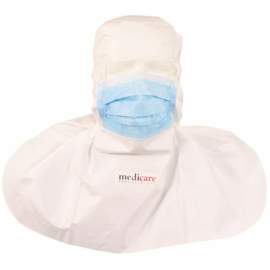 Medicare Microporous Hood with integrated mask met mondkapje Corona masker - nieuw