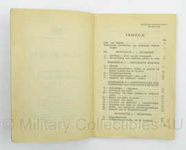 MVO Chef der Generalen Staf voorschrift Alle Wapens 1946 ! - ontwerp voorschrift Vernielingen 2041 - Zeldzaam - afmeting 12 x 18 cm - origineel