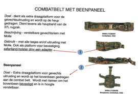 Defensie NFP combatbelt voss MOLLE belt Combat belt NFP - nieuw - maat M2 = Medium/Large - origineel
